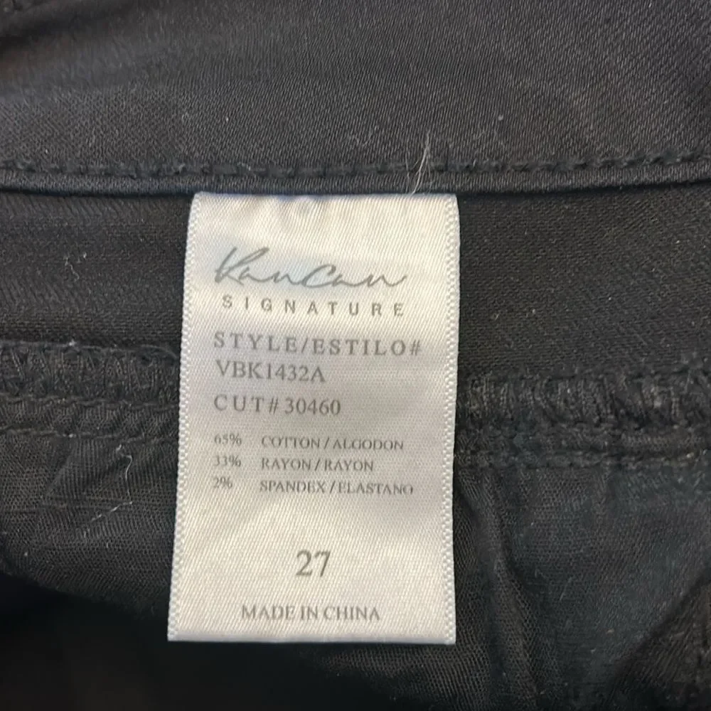 Kancan Signature black raw hem denim skinny jeans Size 27 EUC - Picture 8 of 9